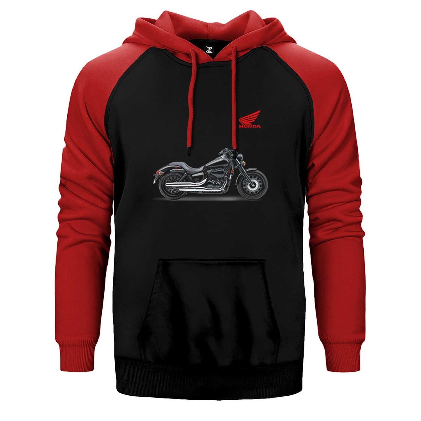 Honda Shadow Sabre Çift Renk Reglan Kol Sweatshirt / Hoodie