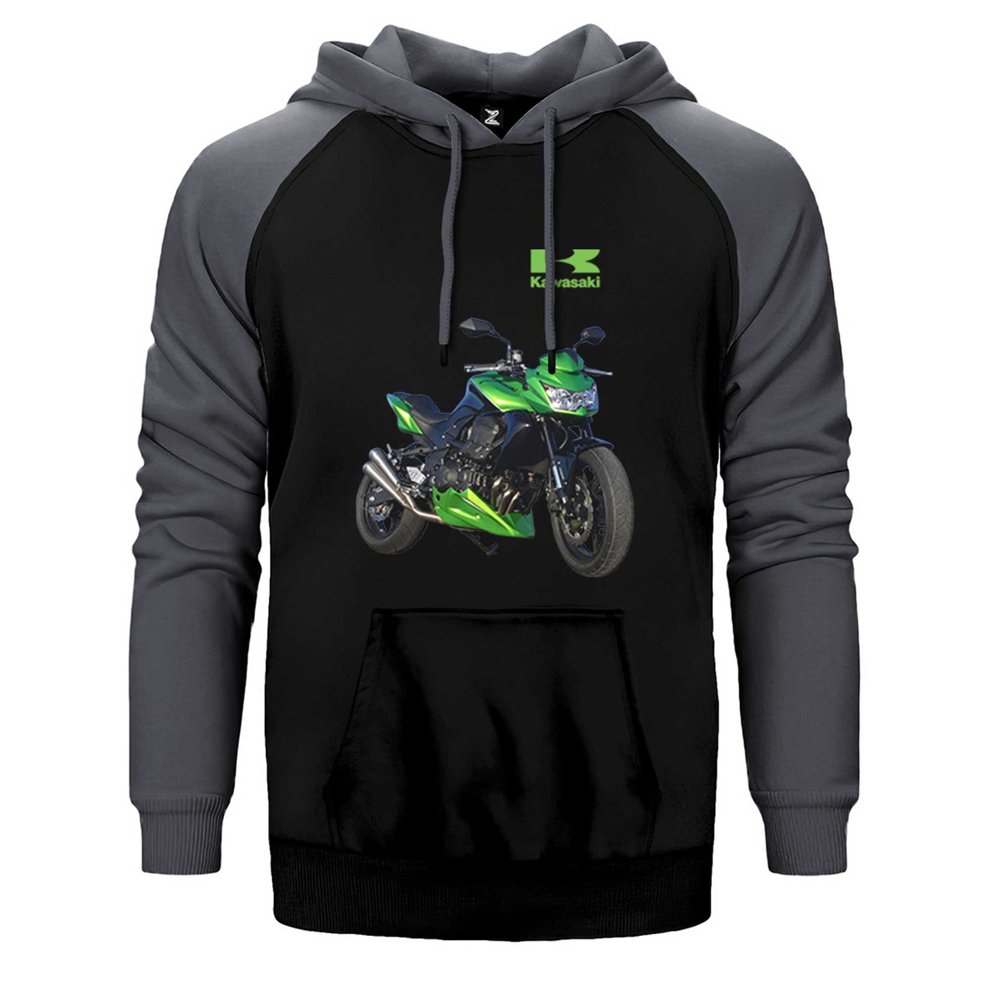 Kawasaki Z750 Çift Renk Reglan Kol Sweatshirt / Hoodie