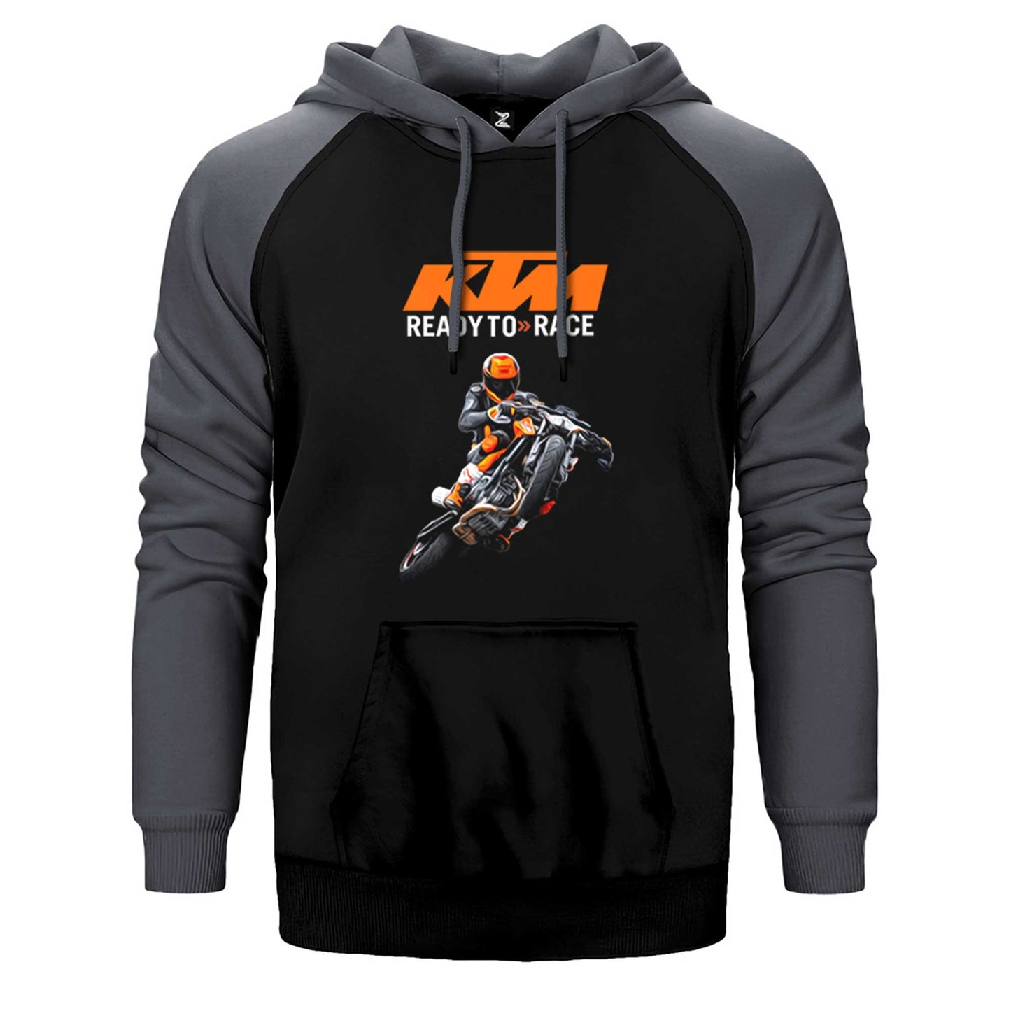KTM Ready To Race Moto Çift Renk Reglan Kol Sweatshirt / Hoodie