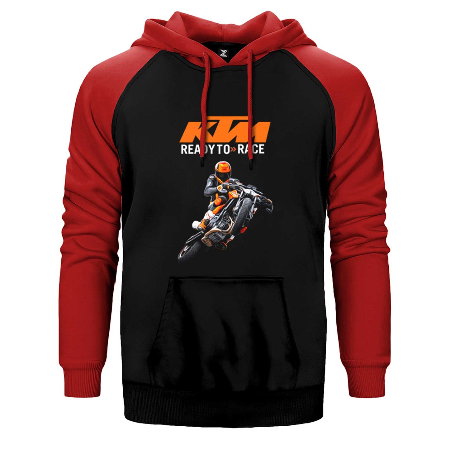 KTM Ready To Race Moto Çift Renk Reglan Kol Sweatshirt / Hoodie