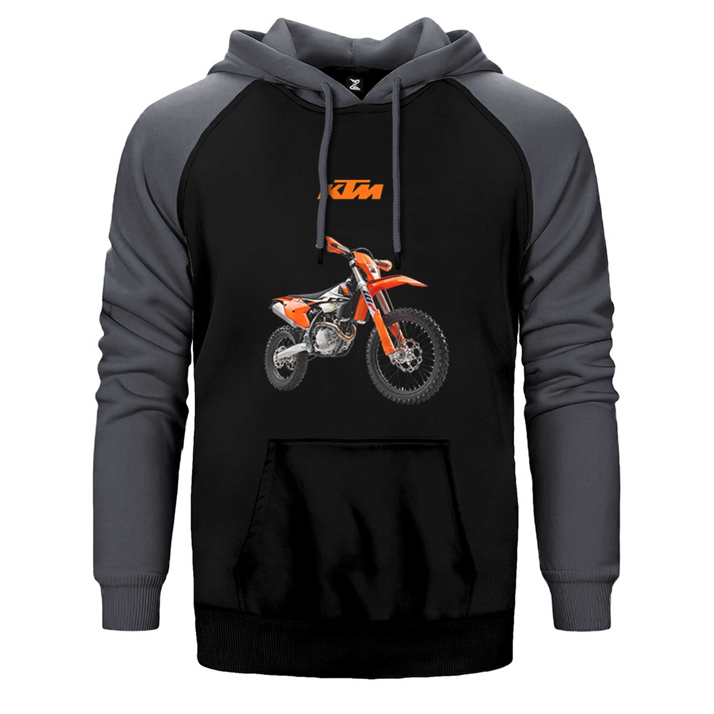 KTM 500 EXC Enduro Motorcycle Çift Renk Reglan Kol Sweatshirt / Hoodie