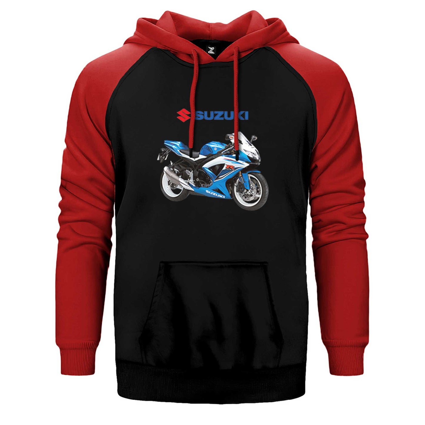Suzuki GSX R600 Çift Renk Reglan Kol Sweatshirt / Hoodie