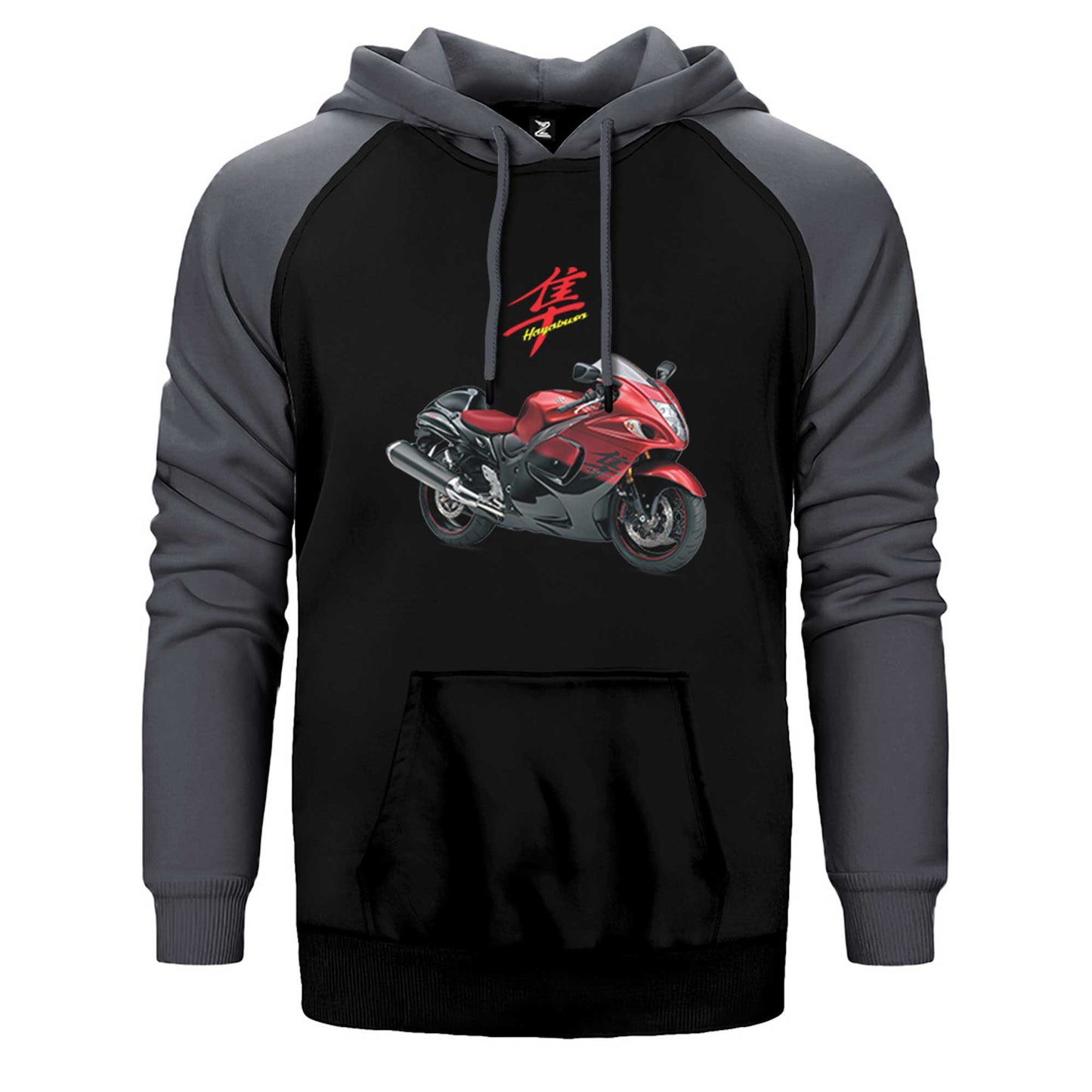 Suzuki Hayabusa GSX-R 1300 Çift Renk Reglan Kol Sweatshirt / Hoodie