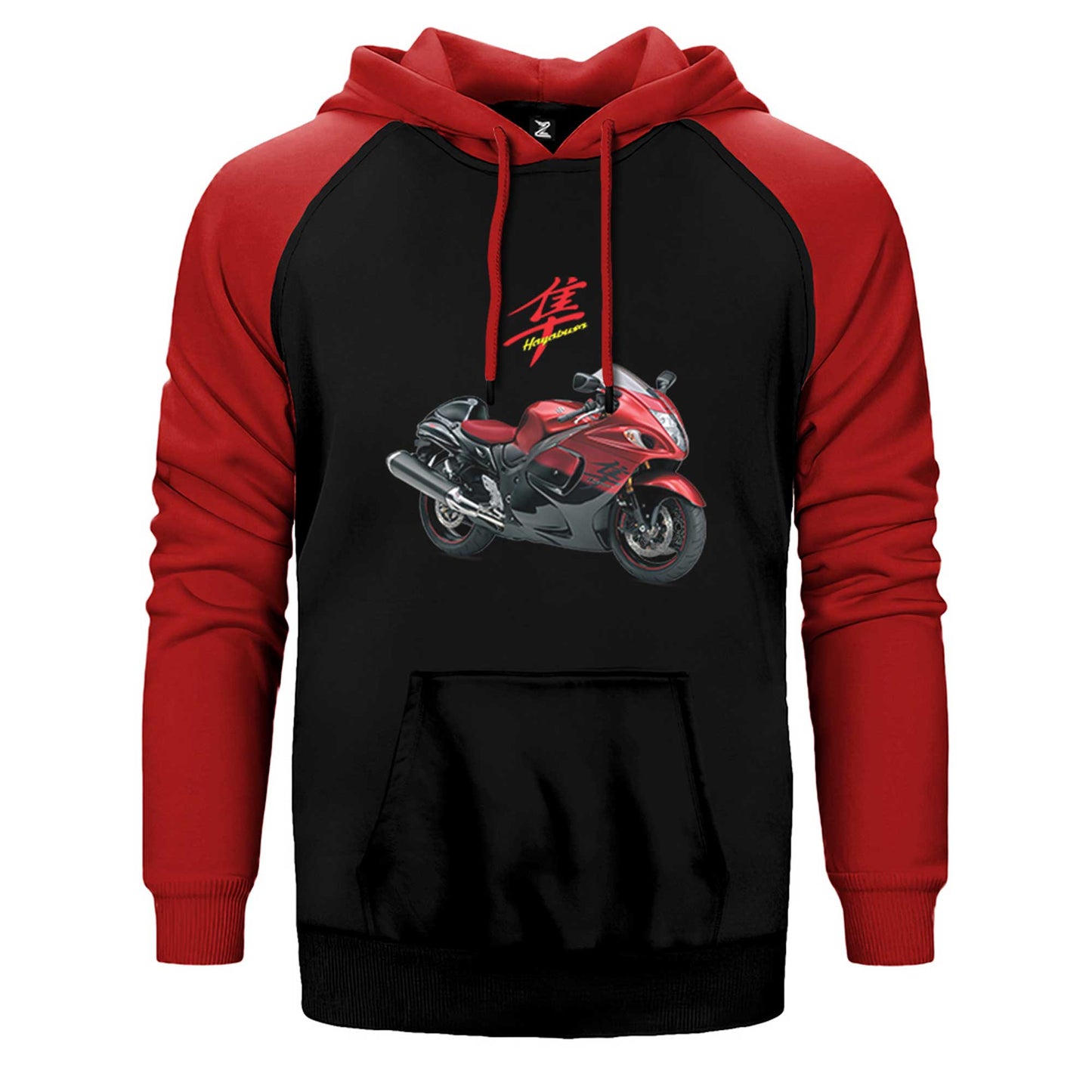 Suzuki Hayabusa GSX-R 1300 Çift Renk Reglan Kol Sweatshirt / Hoodie