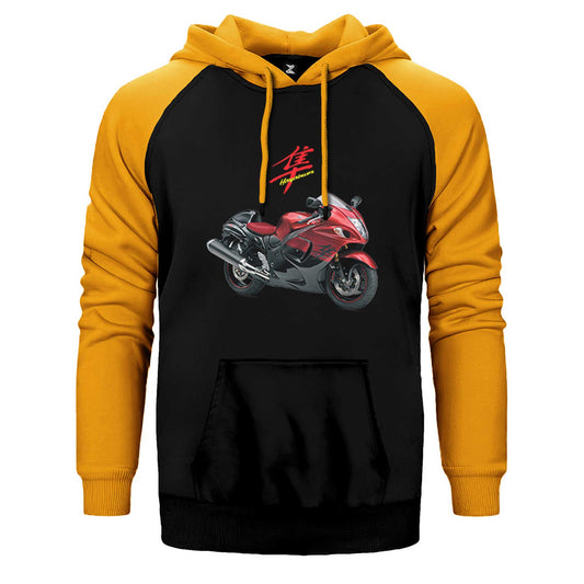 Suzuki Hayabusa GSX-R 1300 Çift Renk Reglan Kol Sweatshirt / Hoodie