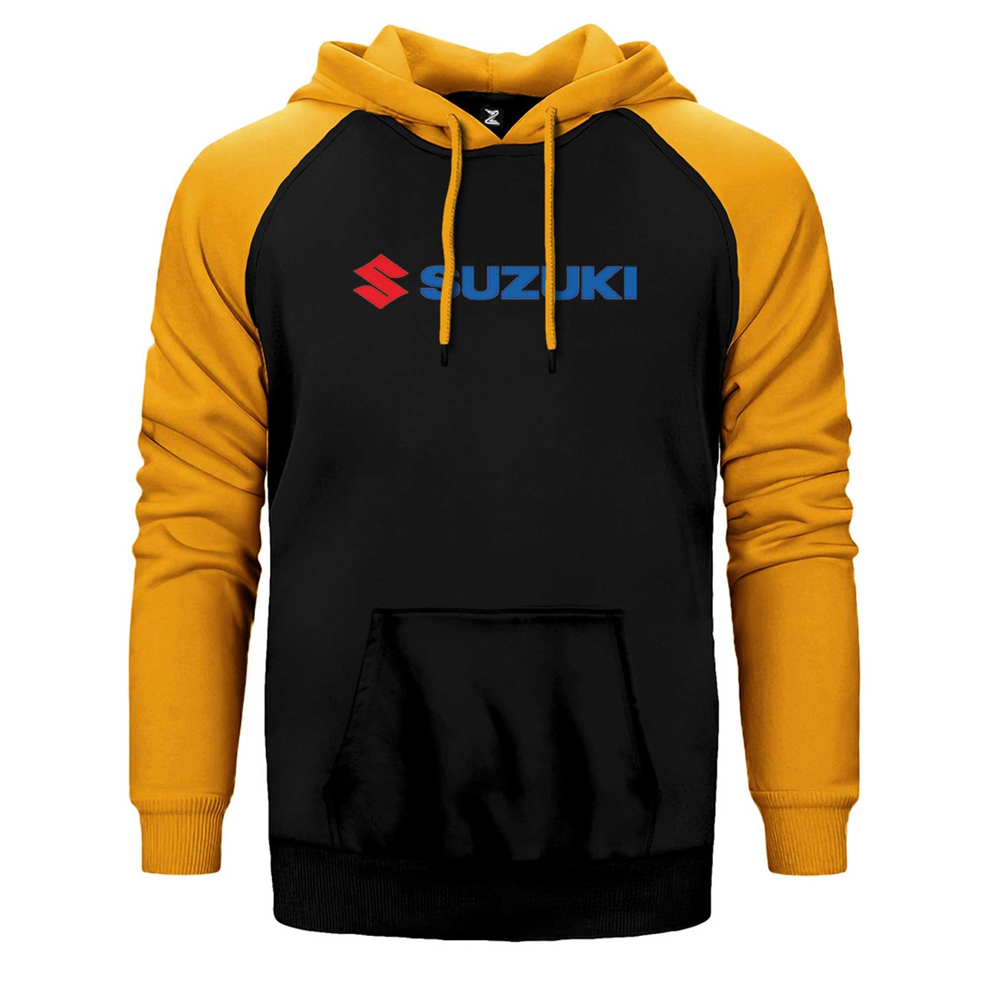 Suzuki Motorcycle Logo Çift Renk Reglan Kol Sweatshirt / Hoodie