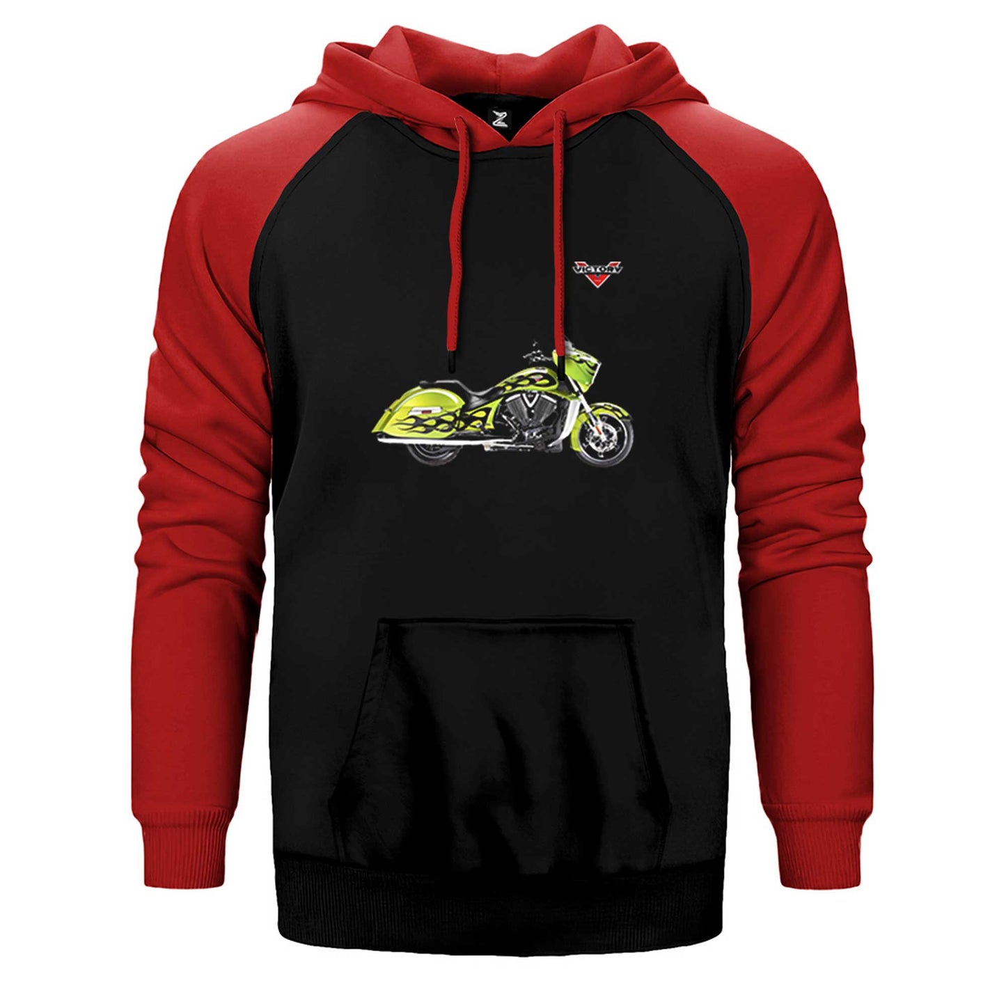 Victory Vison Green Çift Renk Reglan Kol Sweatshirt / Hoodie