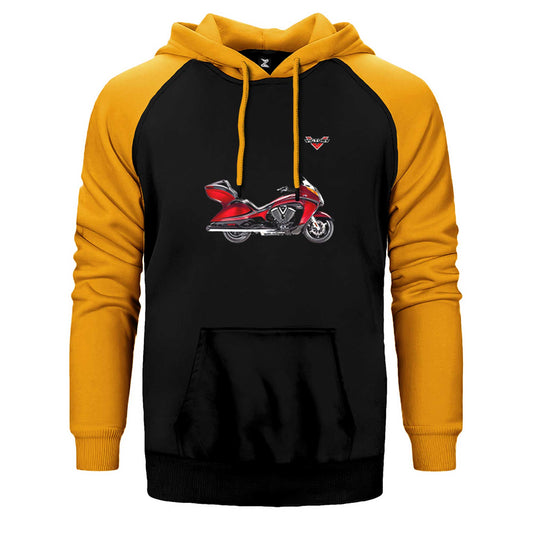 Victory Vison Red Çift Renk Reglan Kol Sweatshirt / Hoodie
