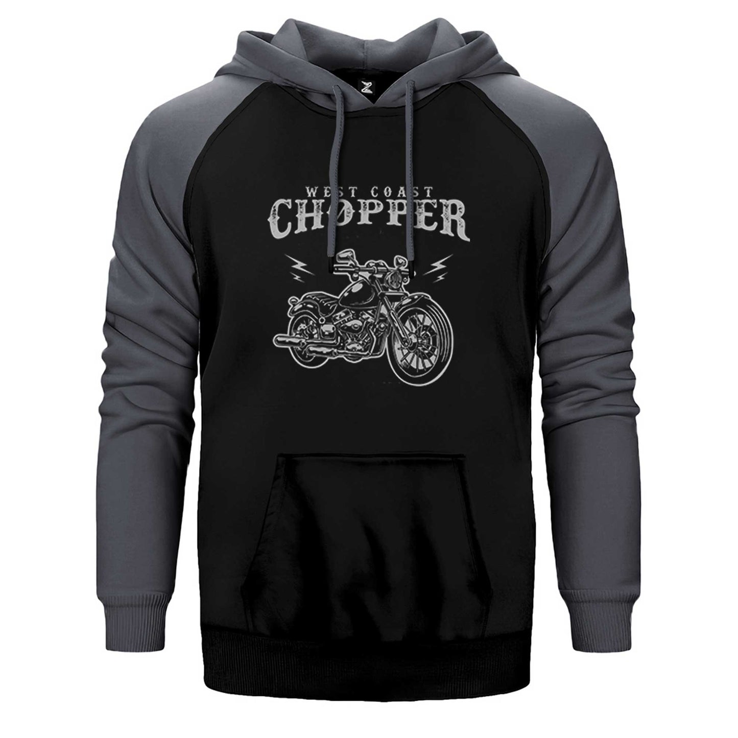 West Coast Choppers Customs Çift Renk Reglan Kol Sweatshirt / Hoodie