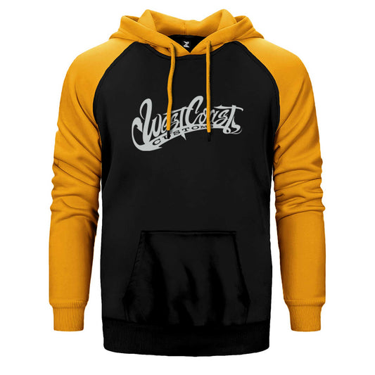 West Coast Customs Text Çift Renk Reglan Kol Sweatshirt / Hoodie