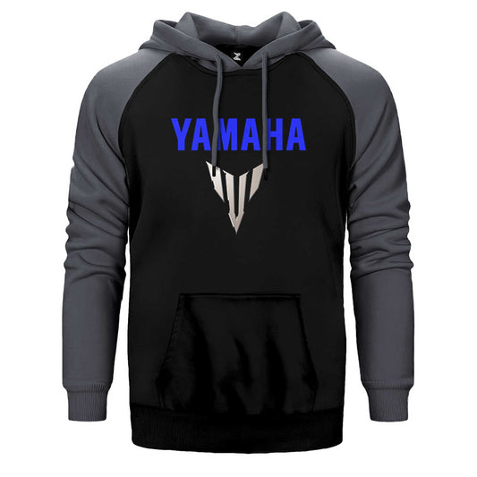 Yamaha MT07 Logo Blue Çift Renk Reglan Kol Sweatshirt / Hoodie