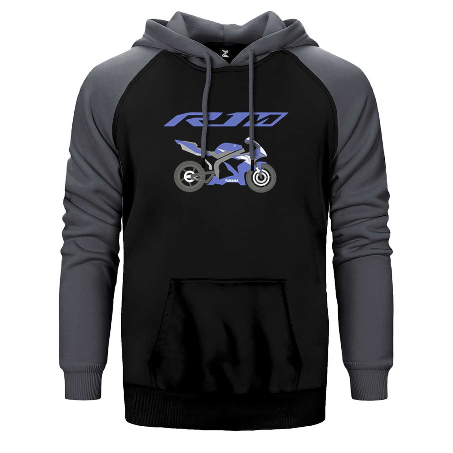 Yamaha R1 M Blue Çift Renk Reglan Kol Sweatshirt / Hoodie