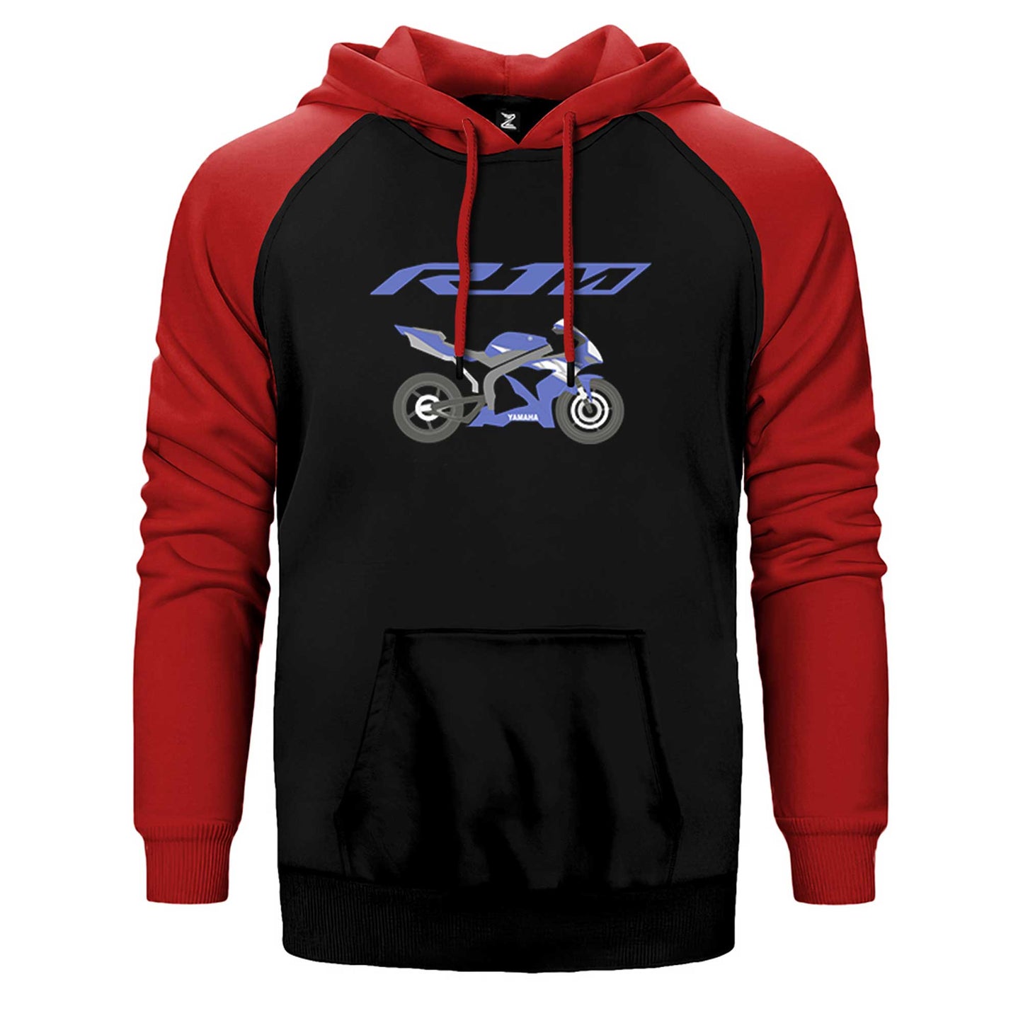 Yamaha R1 M Blue Çift Renk Reglan Kol Sweatshirt / Hoodie