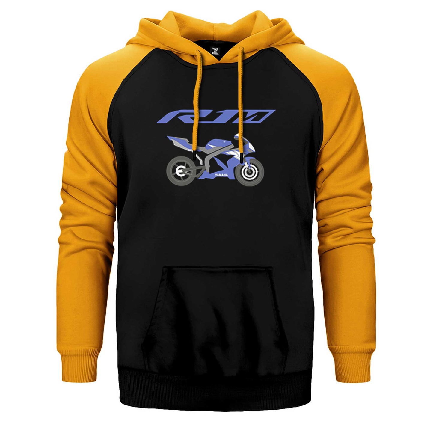 Yamaha R1 M Blue Çift Renk Reglan Kol Sweatshirt / Hoodie
