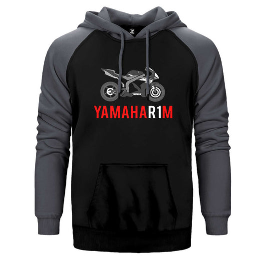 Yamaha R1 Red Çift Renk Reglan Kol Sweatshirt / Hoodie