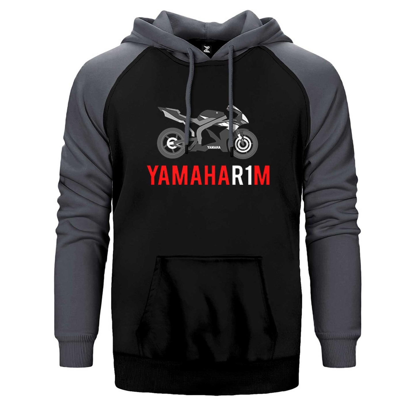 Yamaha R1 Red Çift Renk Reglan Kol Sweatshirt / Hoodie