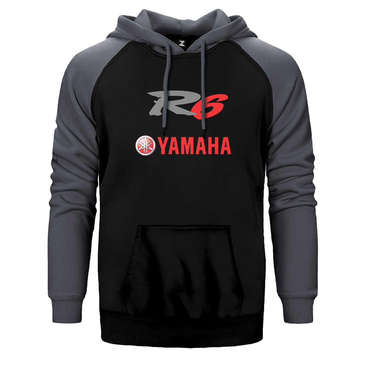 Yamaha R6 Red Çift Renk Reglan Kol Sweatshirt / Hoodie