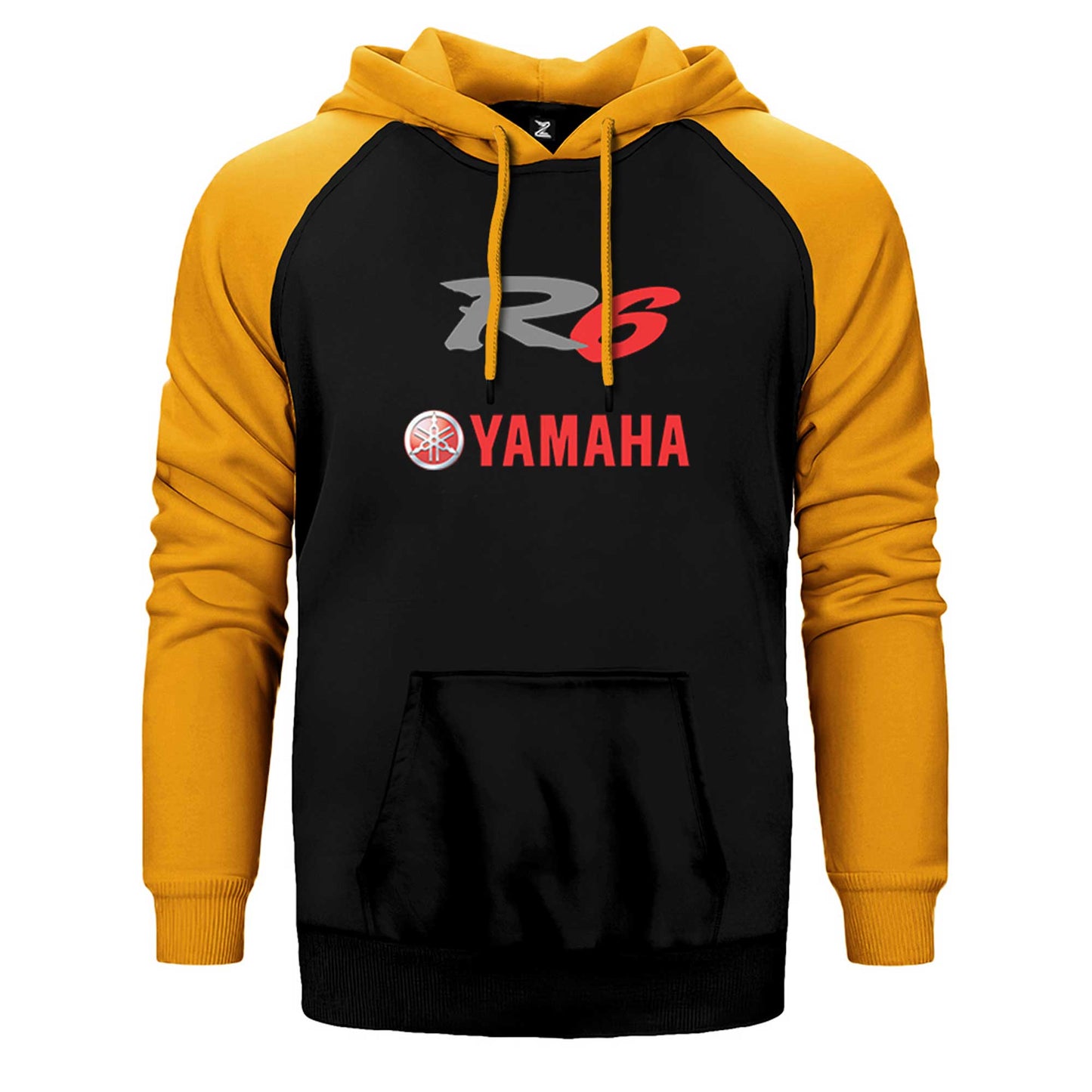 Yamaha R6 Red Çift Renk Reglan Kol Sweatshirt / Hoodie