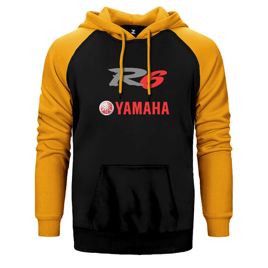 Yamaha R6 Red Çift Renk Reglan Kol Sweatshirt / Hoodie
