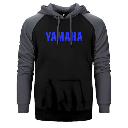 Yamaha Text Blue Çift Renk Reglan Kol Sweatshirt / Hoodie