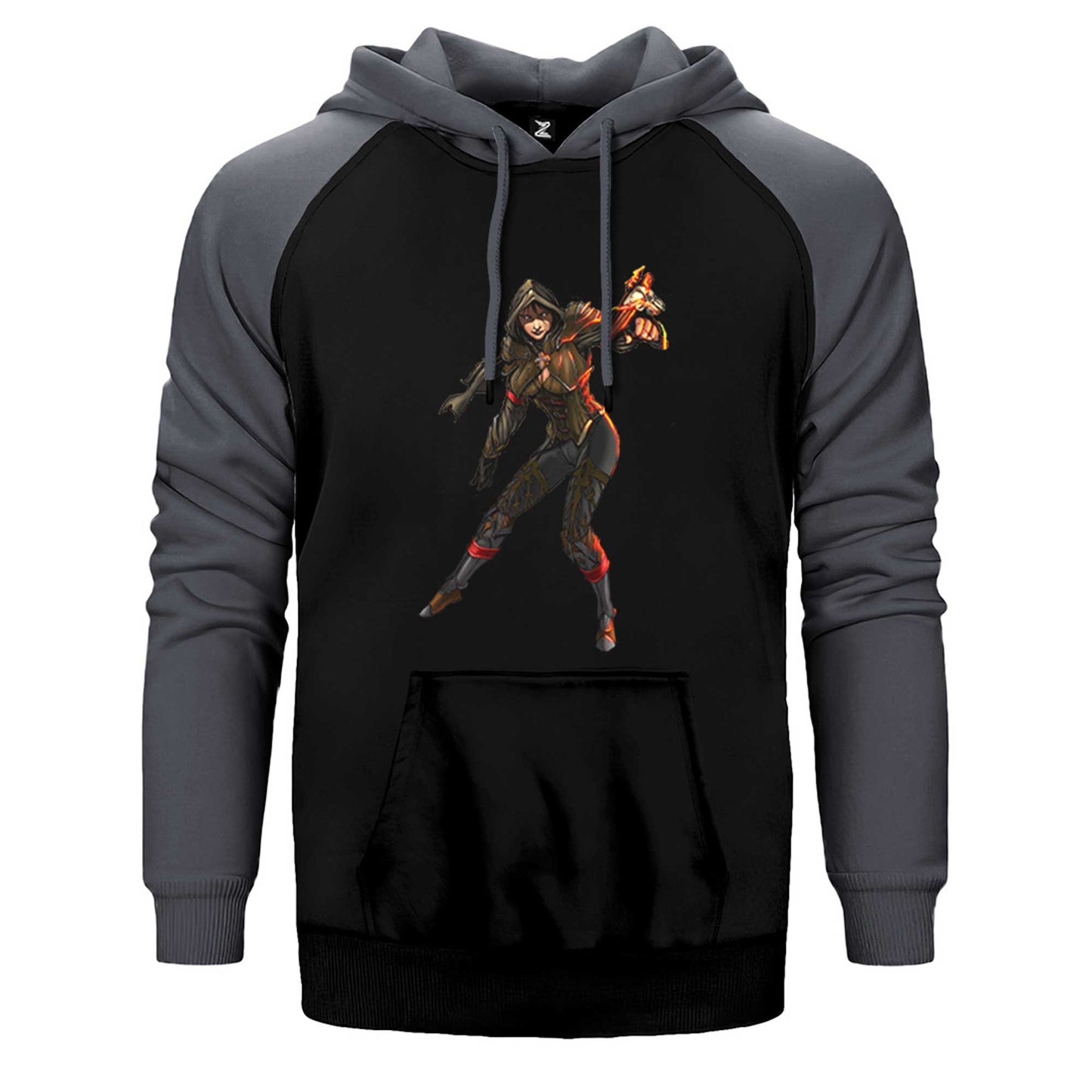 Diablo 3 Female Demon Hunter Çift Renk Reglan Kol Sweatshirt / Hoodie