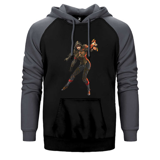 Diablo 3 Female Demon Hunter Çift Renk Reglan Kol Sweatshirt / Hoodie