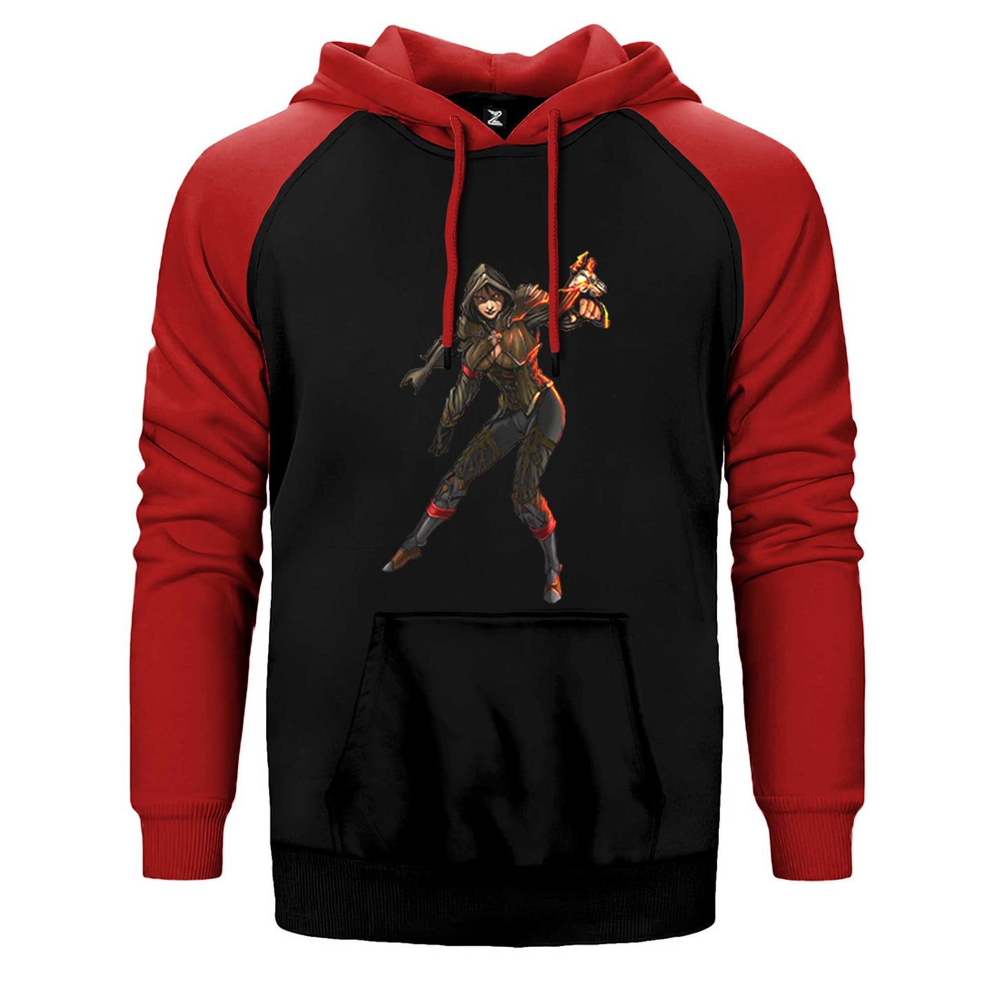 Diablo 3 Female Demon Hunter Çift Renk Reglan Kol Sweatshirt / Hoodie