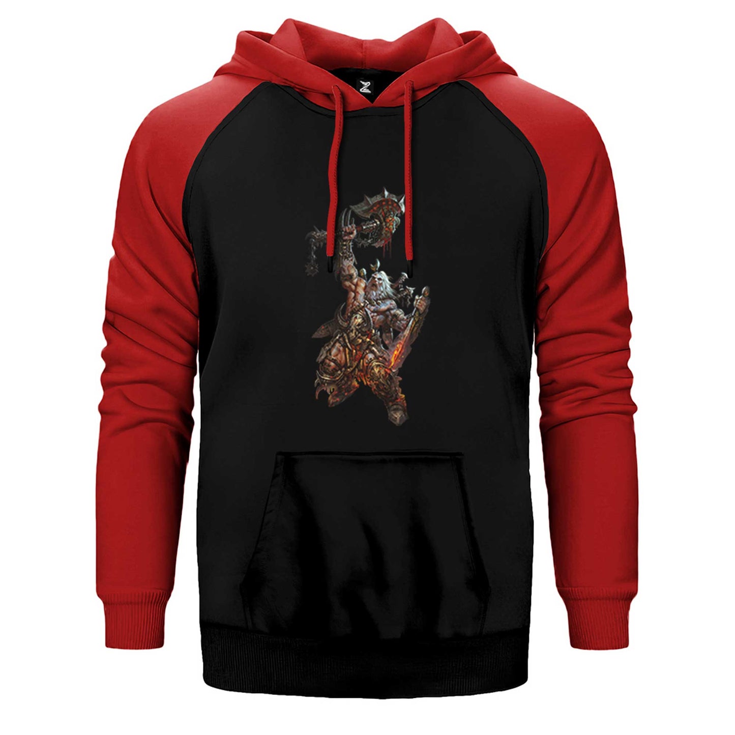 Diablo III Hellfire World of Warcraft Çift Renk Reglan Kol Sweatshirt / Hoodie