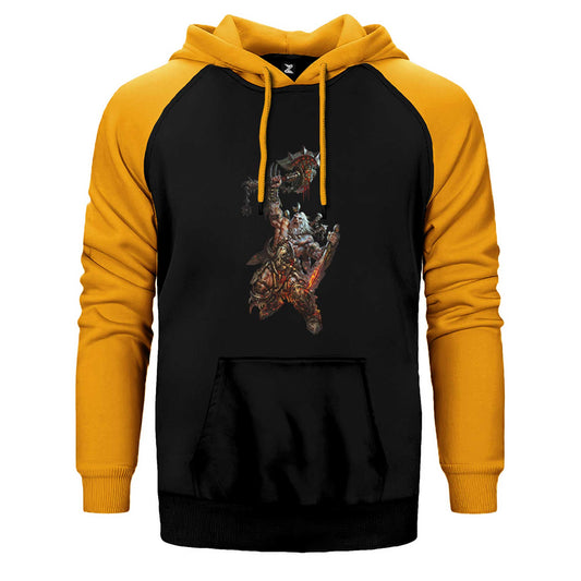 Diablo III Hellfire World of Warcraft Çift Renk Reglan Kol Sweatshirt / Hoodie