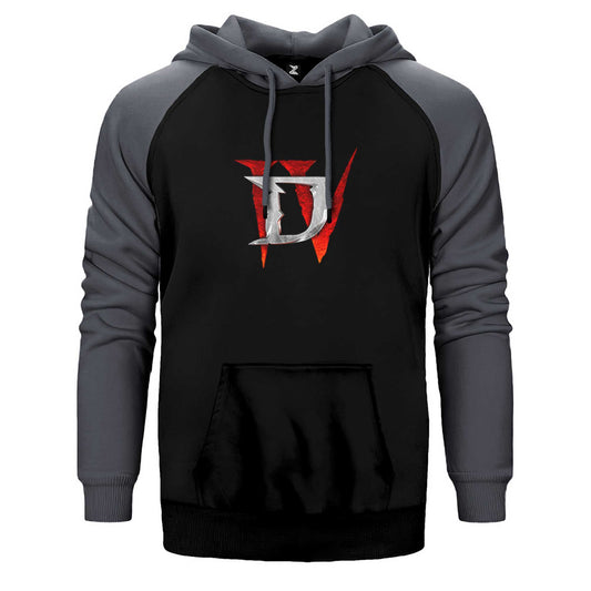 Diablo IV For Logo Çift Renk Reglan Kol Sweatshirt / Hoodie