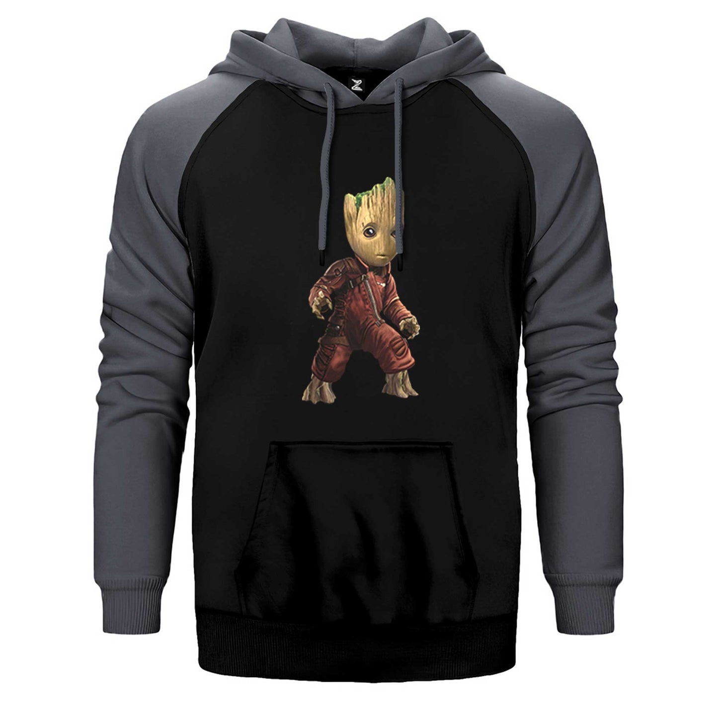 Groot Baby Warrior Çift Renk Reglan Kol Sweatshirt / Hoodie