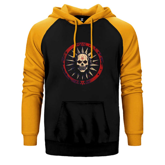 Astek Medallion Çift Renk Reglan Kol Sweatshirt / Hoodie