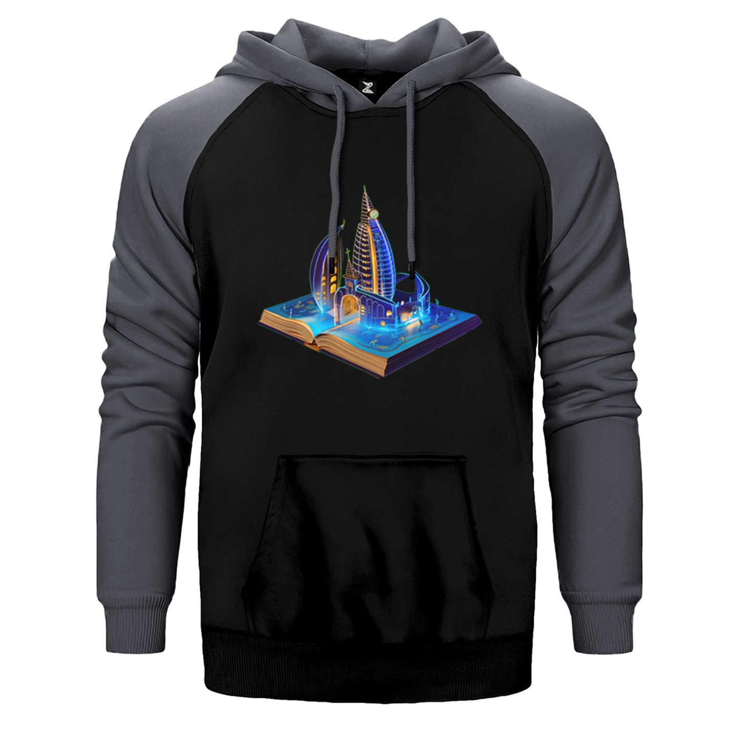 Burj Al Arab Dubai View Book Çift Renk Reglan Kol Sweatshirt / Hoodie