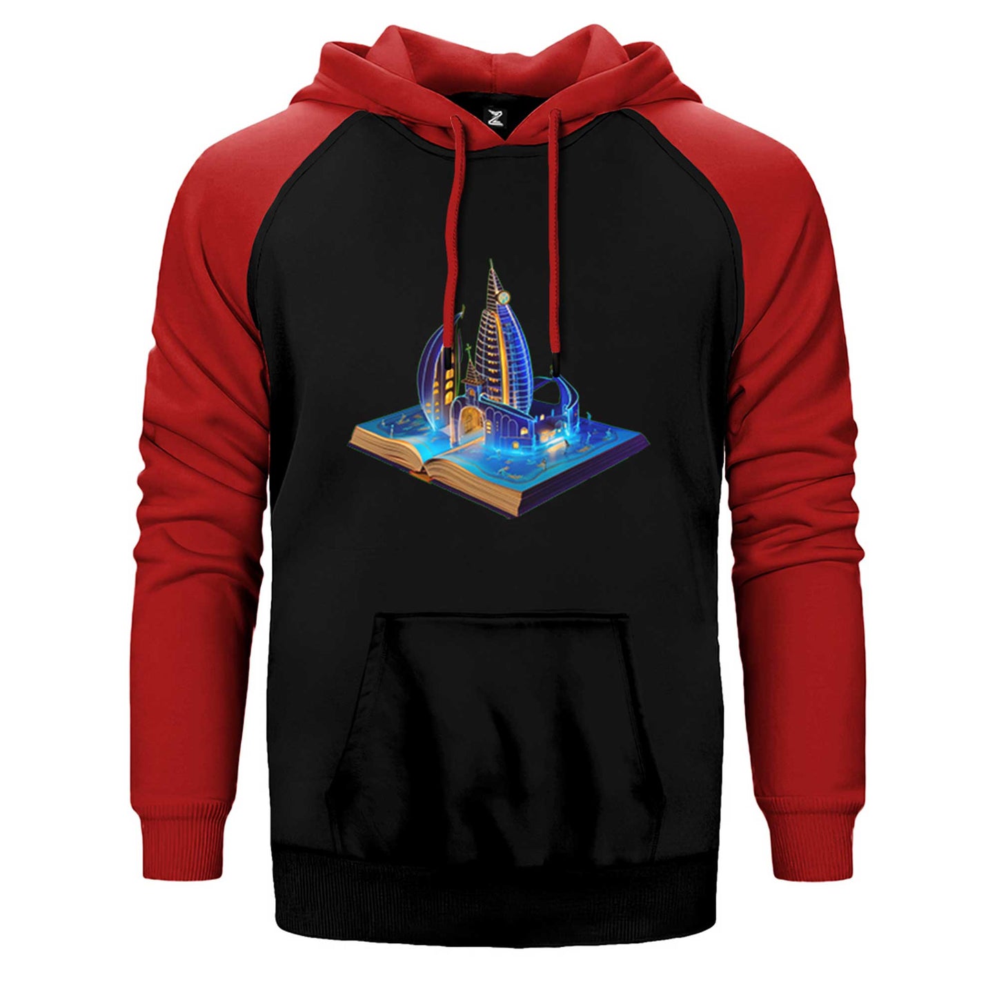 Burj Al Arab Dubai View Book Çift Renk Reglan Kol Sweatshirt / Hoodie