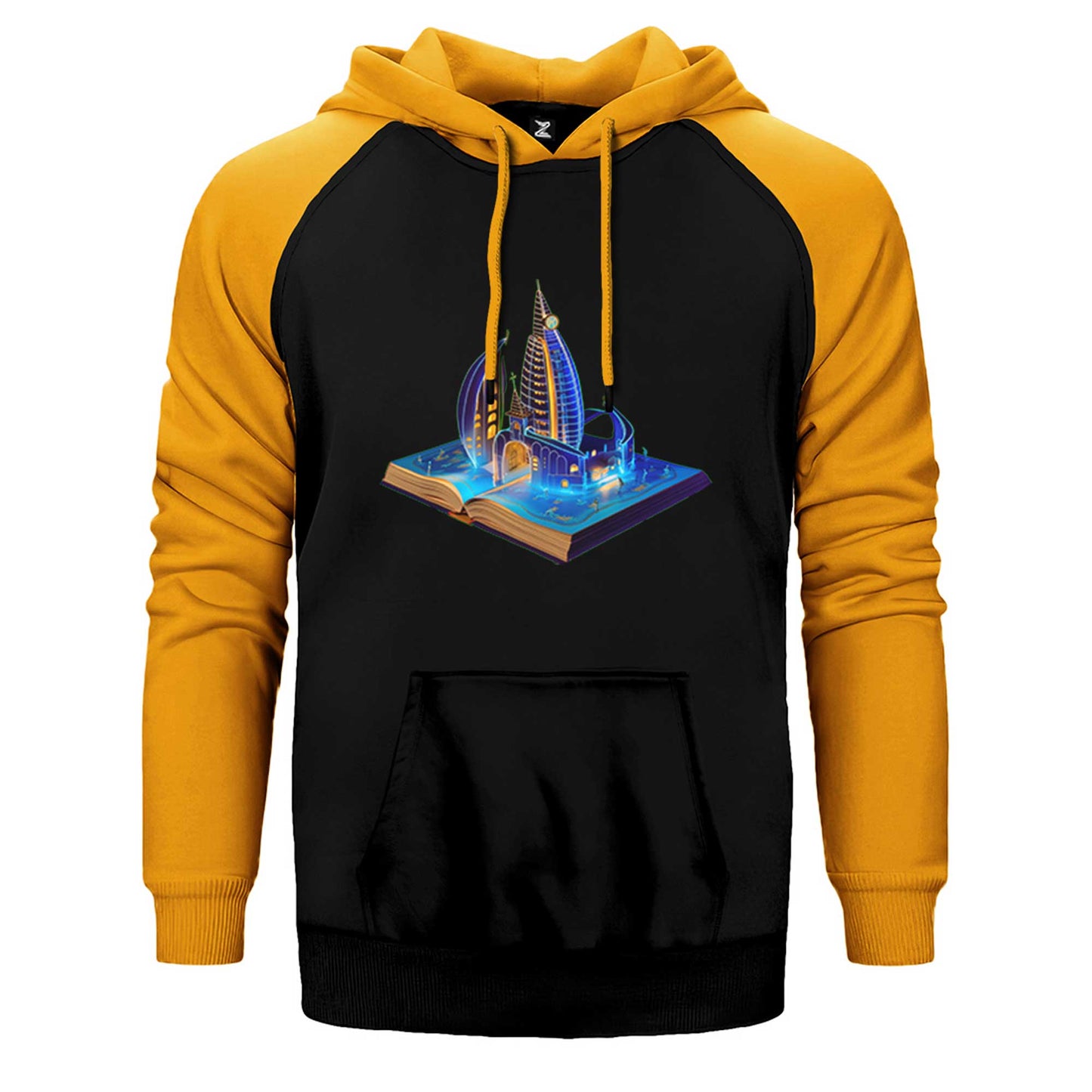 Burj Al Arab Dubai View Book Çift Renk Reglan Kol Sweatshirt / Hoodie