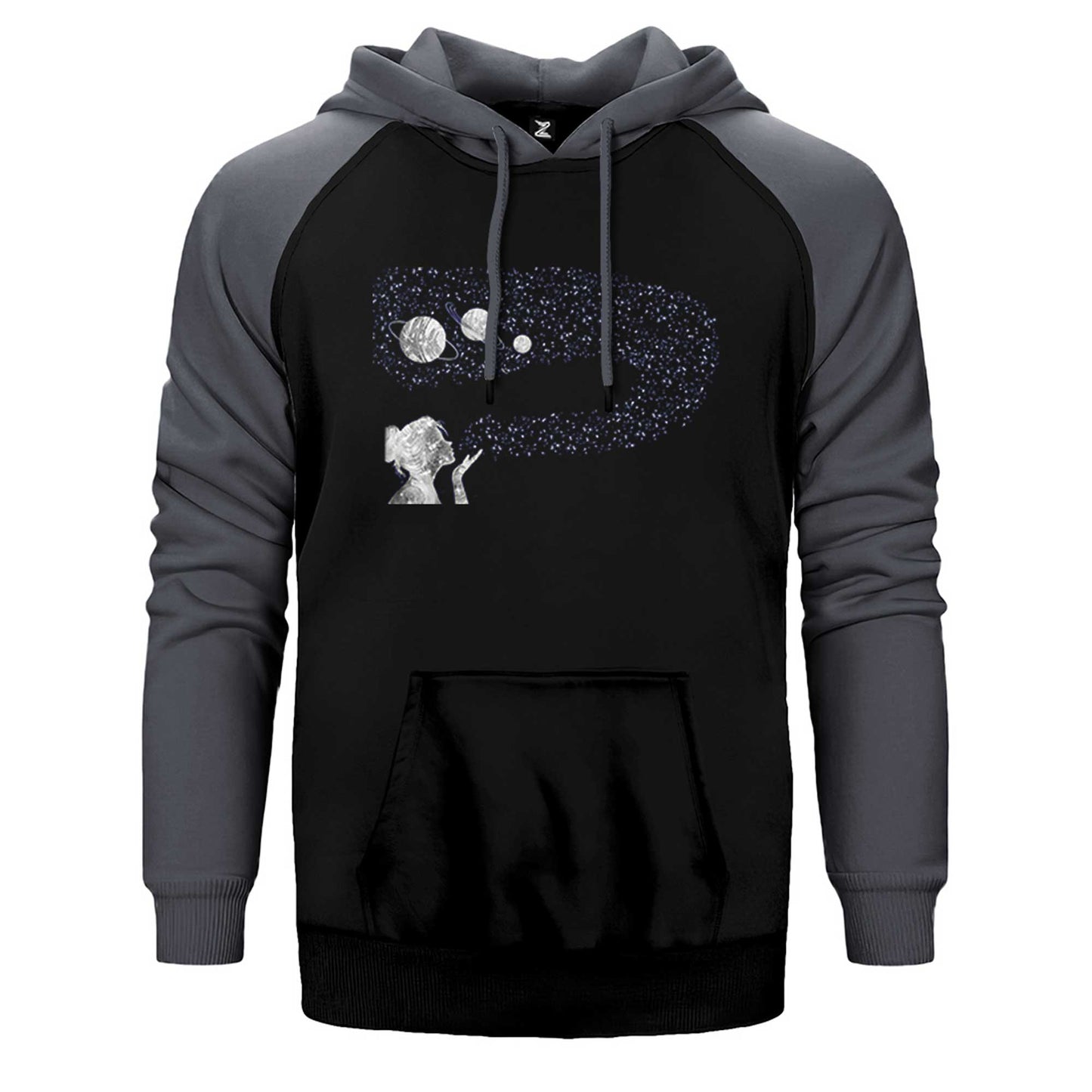 Galaksi Woman Çift Renk Reglan Kol Sweatshirt / Hoodie