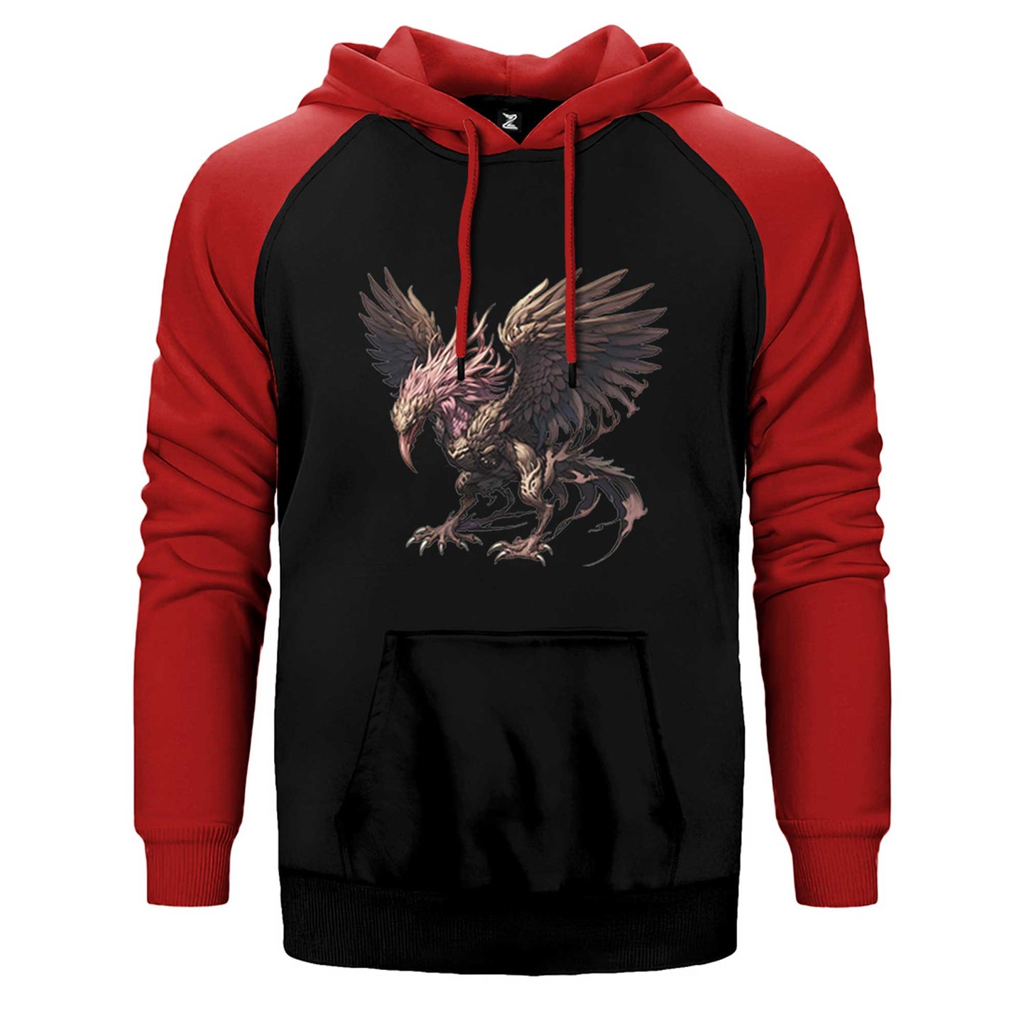 Phoenix Mythology Creature Çift Renk Reglan Kol Sweatshirt / Hoodie
