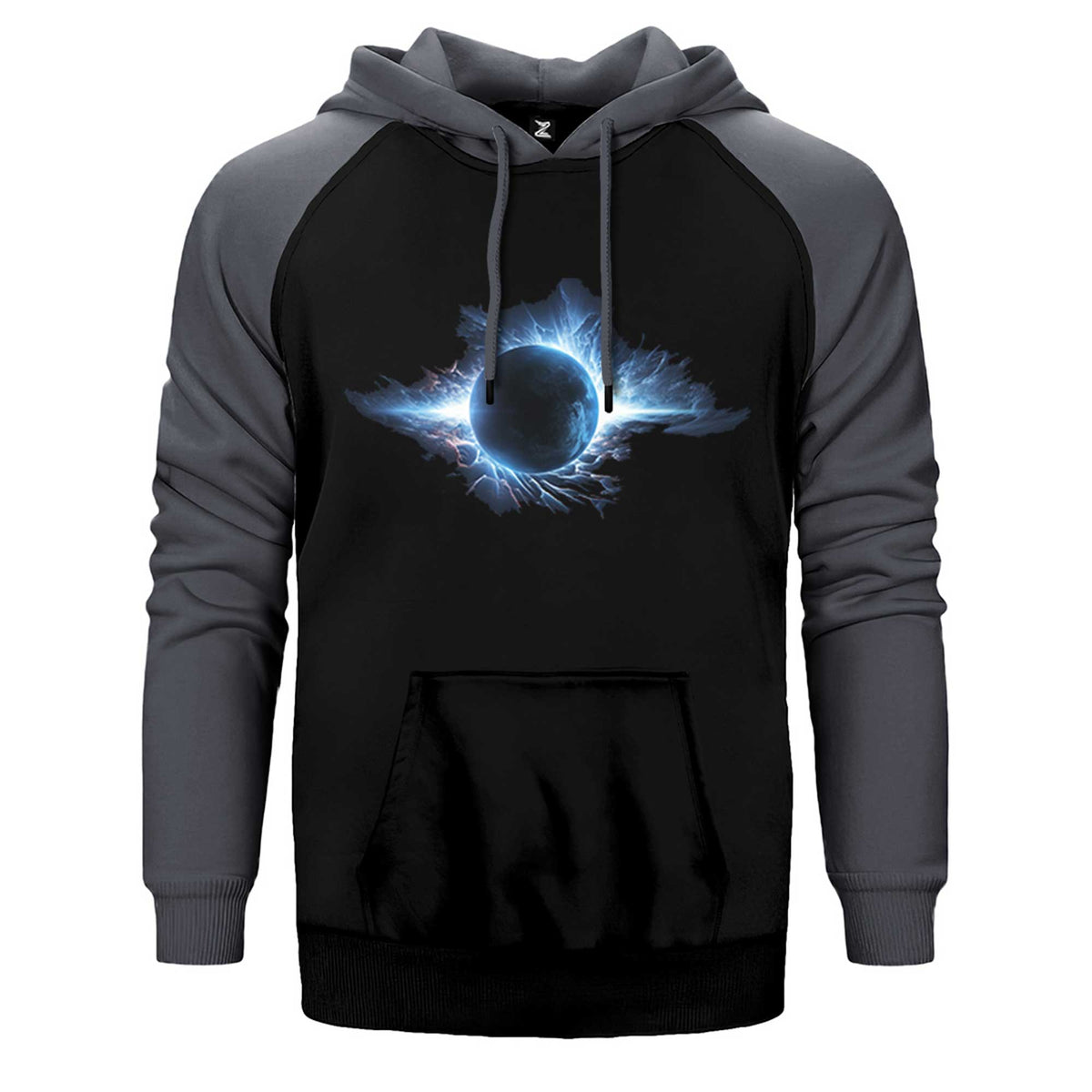 Planet Charged With Blue Energy Çift Renk Reglan Kol Sweatshirt / Hoodie