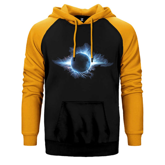 Planet Charged With Blue Energy Çift Renk Reglan Kol Sweatshirt / Hoodie