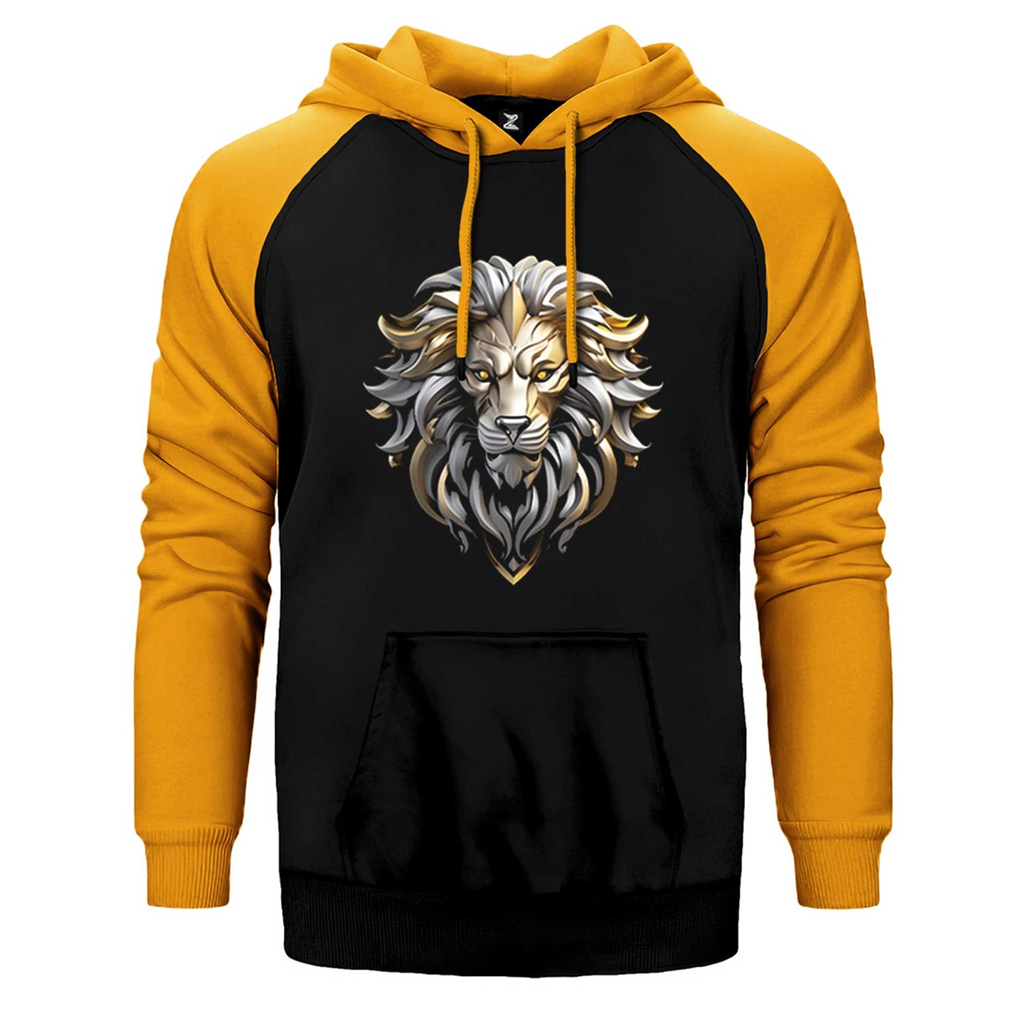 Silver and Gold Lion Çift Renk Reglan Kol Sweatshirt / Hoodie