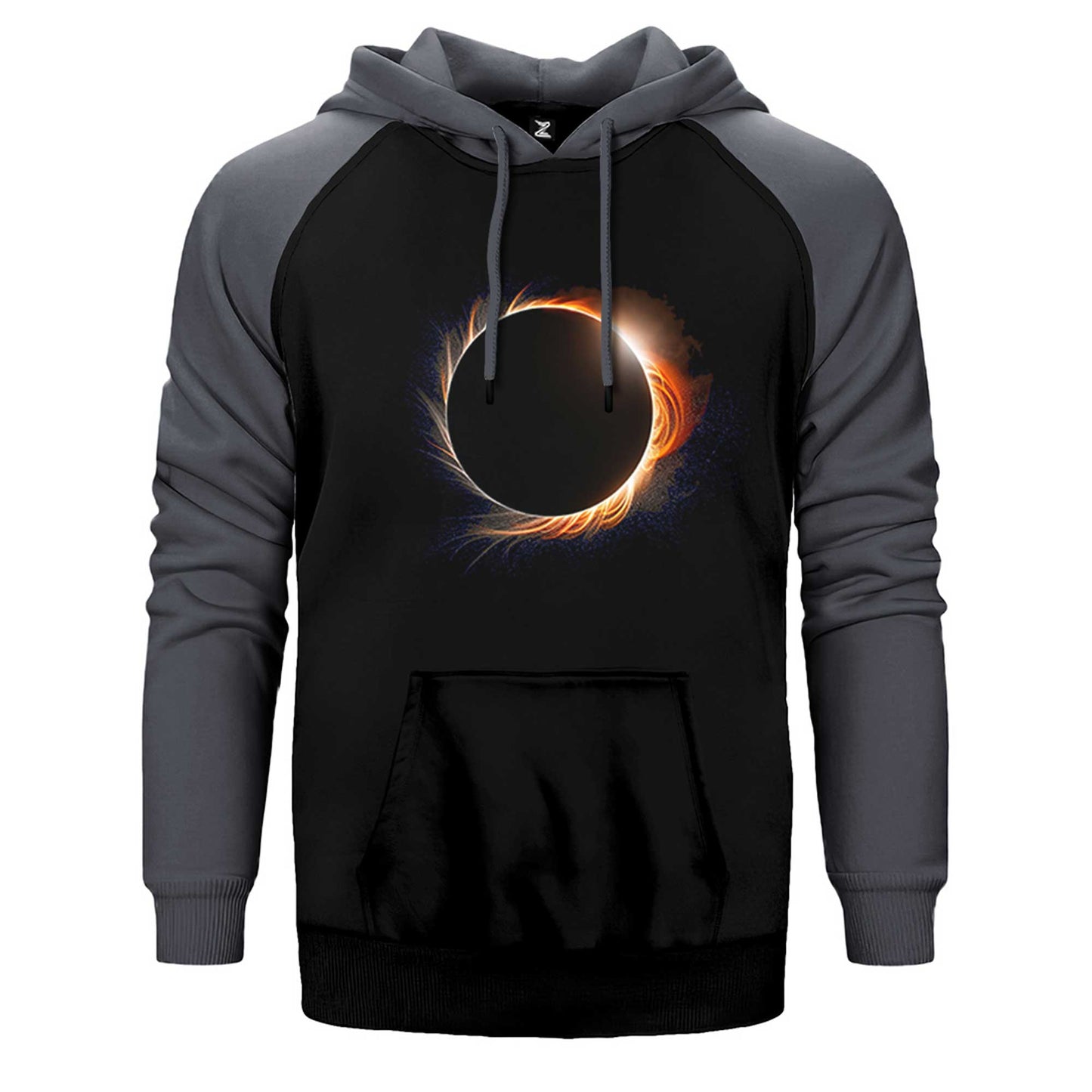 Solar Eclipse Çift Renk Reglan Kol Sweatshirt / Hoodie