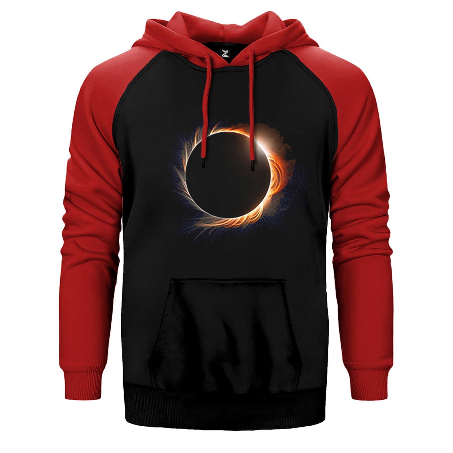 Solar Eclipse Çift Renk Reglan Kol Sweatshirt / Hoodie