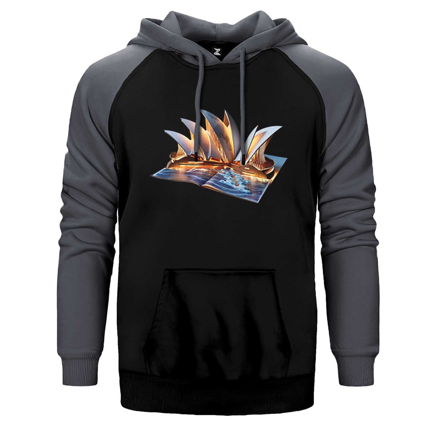 Sydney View Book Çift Renk Reglan Kol Sweatshirt / Hoodie