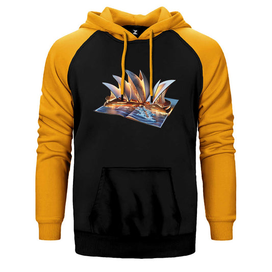 Sydney View Book Çift Renk Reglan Kol Sweatshirt / Hoodie