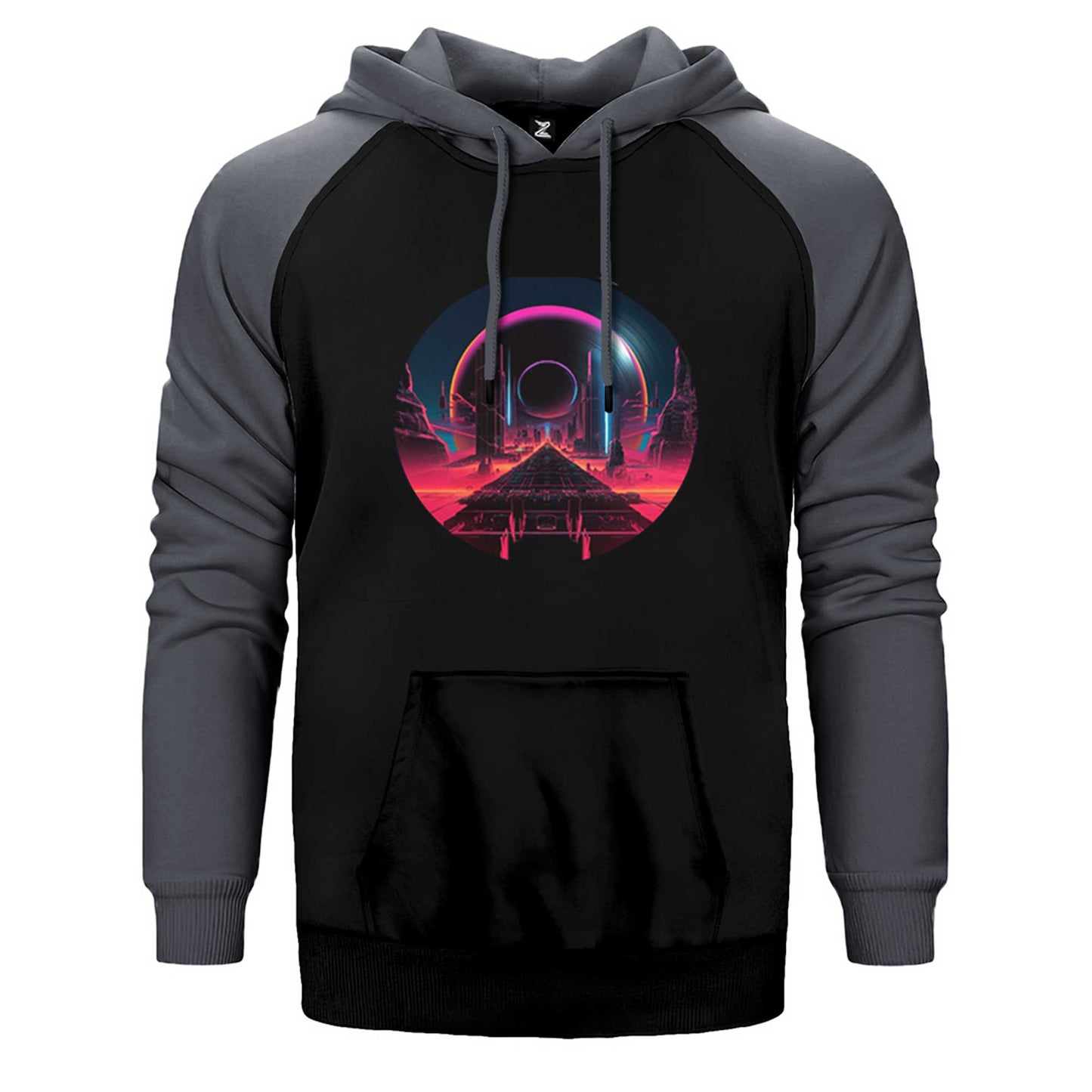 Techno Album World Çift Renk Reglan Kol Sweatshirt / Hoodie