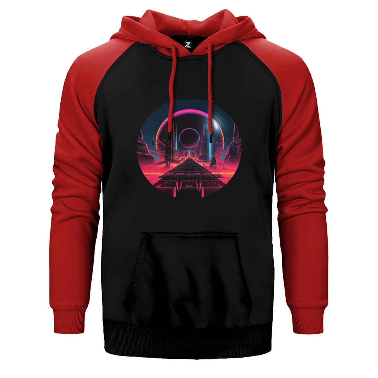 Techno Album World Çift Renk Reglan Kol Sweatshirt / Hoodie