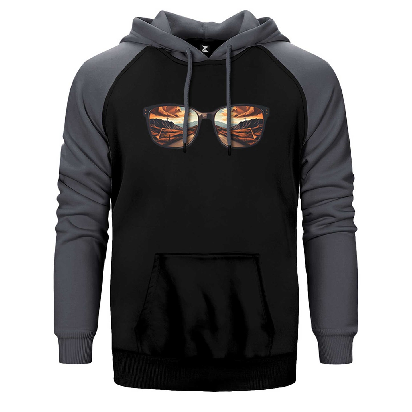 Highway Reflection Çift Renk Reglan Kol Sweatshirt / Hoodie