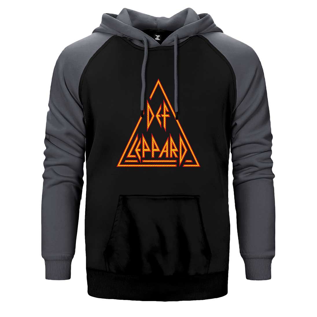 Def Leppard Logo 2 Çift Renk Reglan Kol Sweatshirt / Hoodie