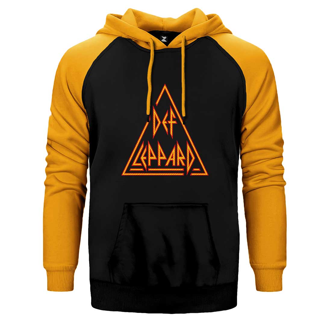 Def Leppard Logo 2 Çift Renk Reglan Kol Sweatshirt / Hoodie