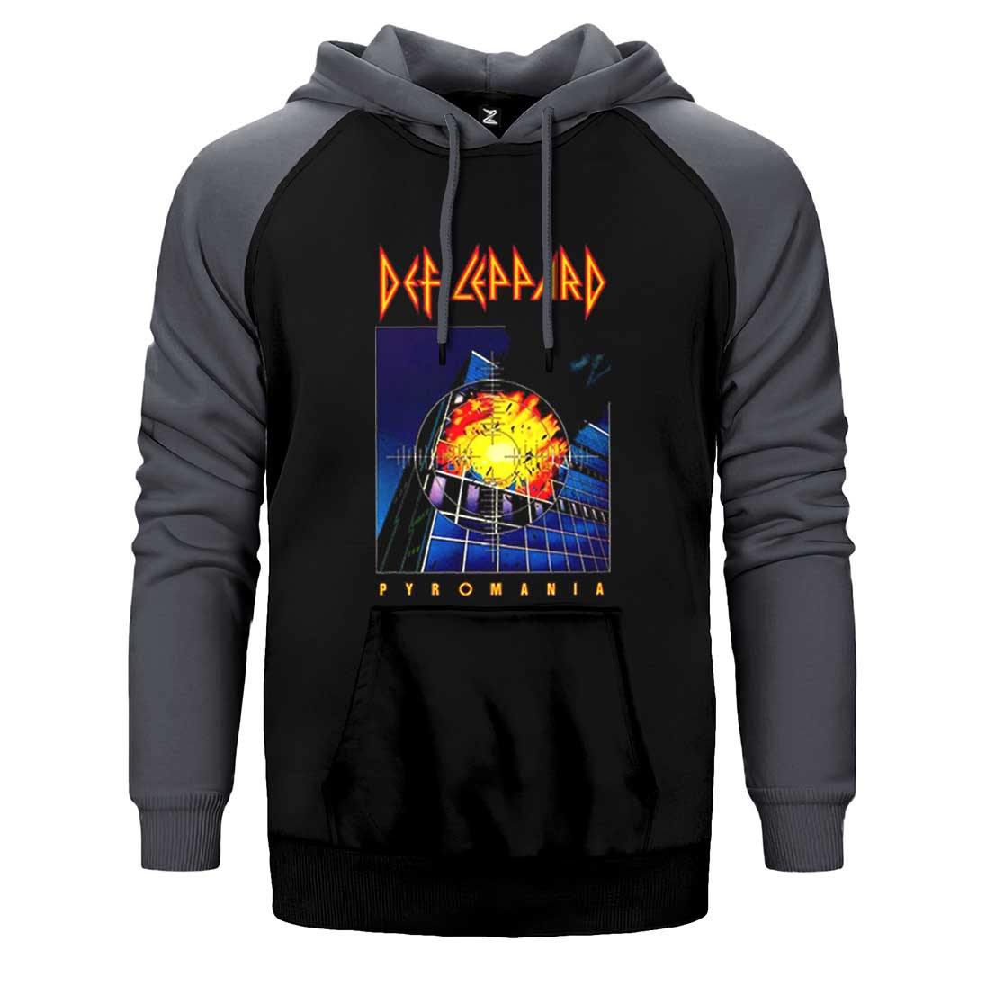 Def Leppard Pyromania Çift Renk Reglan Kol Sweatshirt / Hoodie